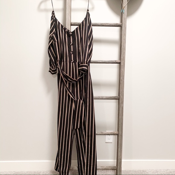 Chriselle Lim | Jane Stripe Portrait Jumpsuit - Picture 2 of 8